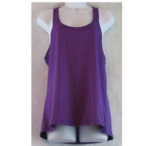 Ideology Women's Perforated Active Racerback Tank Top, Iris Purple, XL